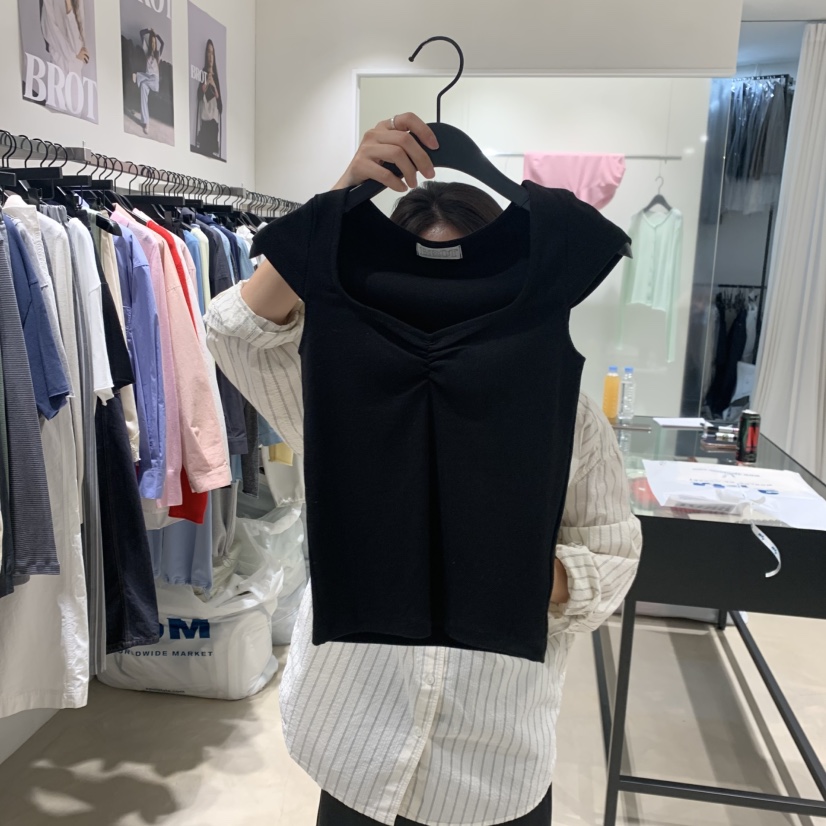 BROT韓國東大門代購女裝新款職業26春夏推薦吊帶背心褶皺BROT吊帶/背心圖色3