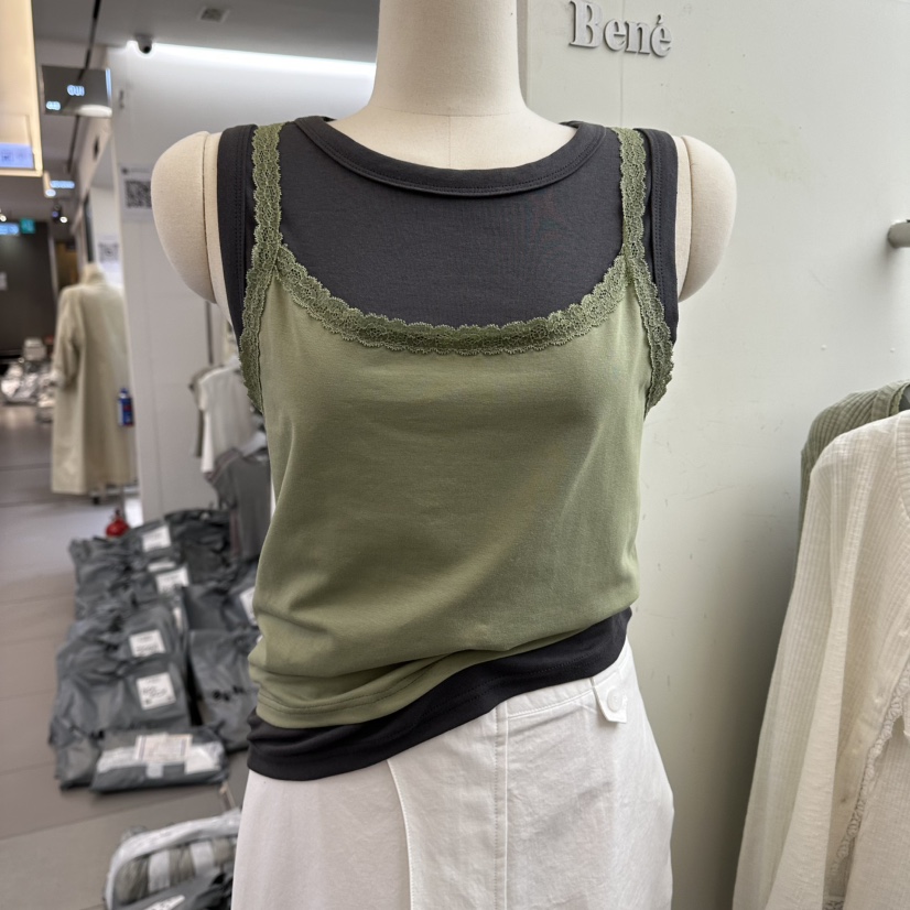 BENE韓國代購女士新款時尚推薦職業人氣熱賣吊帶背心假兩件BENE吊帶/背心圖色4