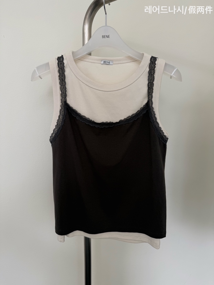 BENE韓國代購女士新款時尚推薦職業人氣熱賣吊帶背心假兩件BENE吊帶/背心圖色5