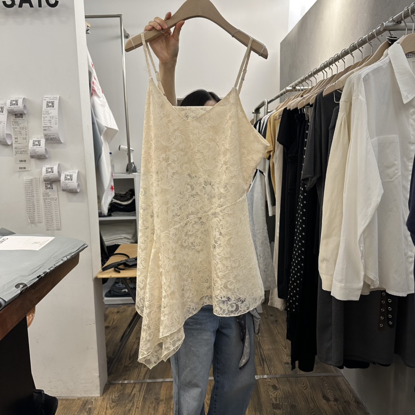 MOSAIC韓國直郵女士新款推薦職業熱賣時尚休閑吊帶背心蕾絲MOSAIC吊帶/背心圖色1