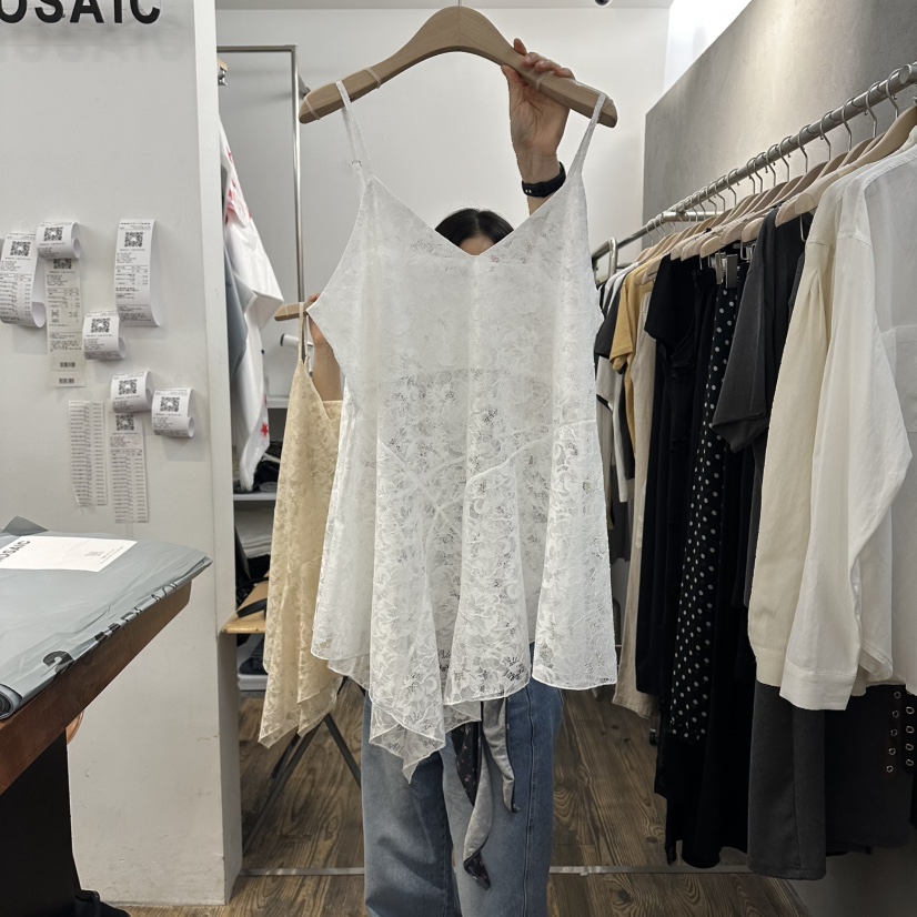 MOSAIC韓國直郵女士新款推薦職業熱賣時尚休閑吊帶背心蕾絲MOSAIC吊帶/背心圖色2