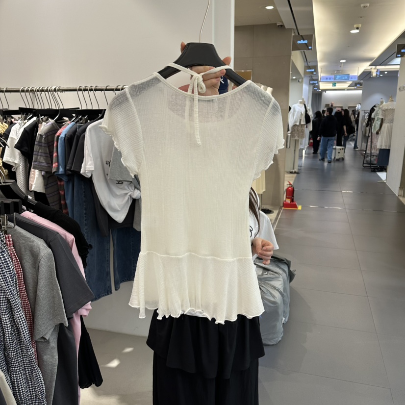 A.CES韓國代購女裝新品人氣26春夏休閑針織衫假兩件雙層A.CES針織衫