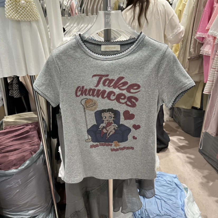 MIMME/LOOKK韓國東大門代購女士新款熱賣26春夏人氣時尚T恤MIMME/LOOKKT恤圖色2