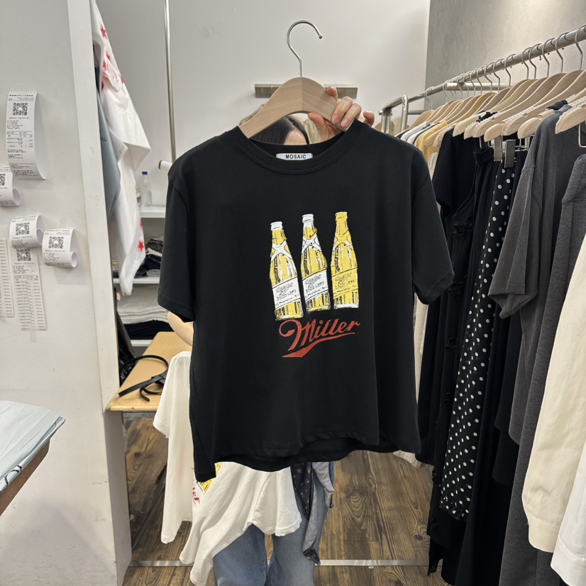 MOSAIC韓國代購女裝新品推薦休閑26春夏熱賣時尚人氣職業T恤MOSAICT恤圖色1