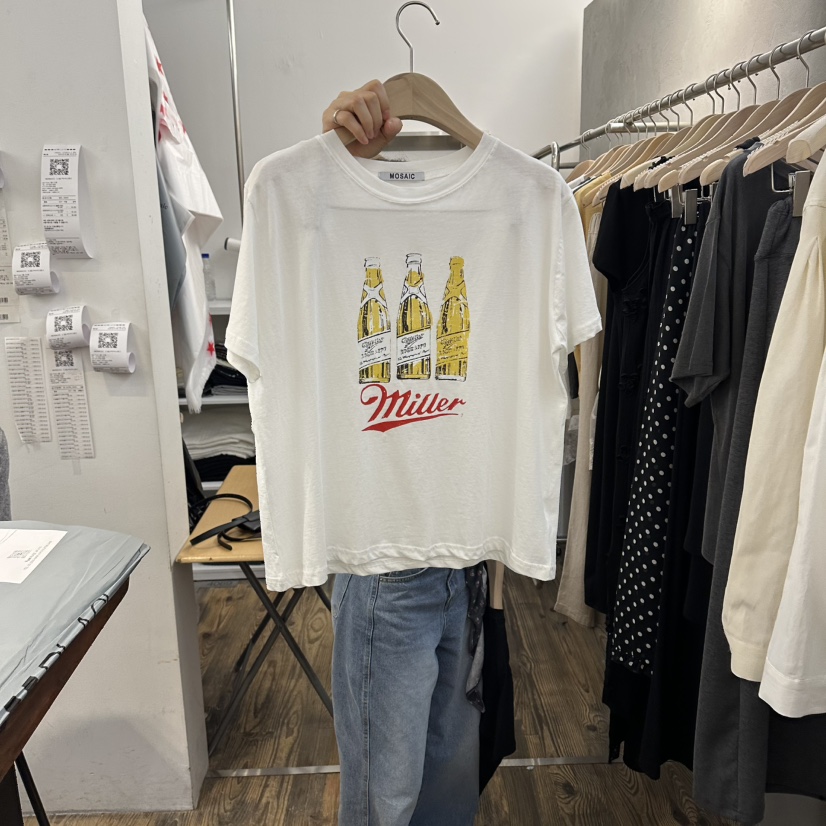 MOSAIC韓國代購女裝新品推薦休閑26春夏熱賣時尚人氣職業T恤MOSAICT恤圖色2