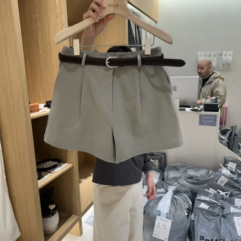 MILLIF韓國東大門直郵女士新款休閑人氣熱賣短褲不含腰帶MILLIF短褲圖色1