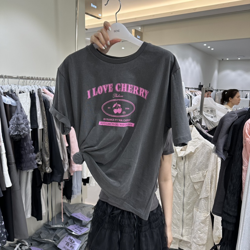 BENE韓國直郵女士新款人氣熱賣職業休閑時尚26春夏推薦T恤BENET恤圖色5