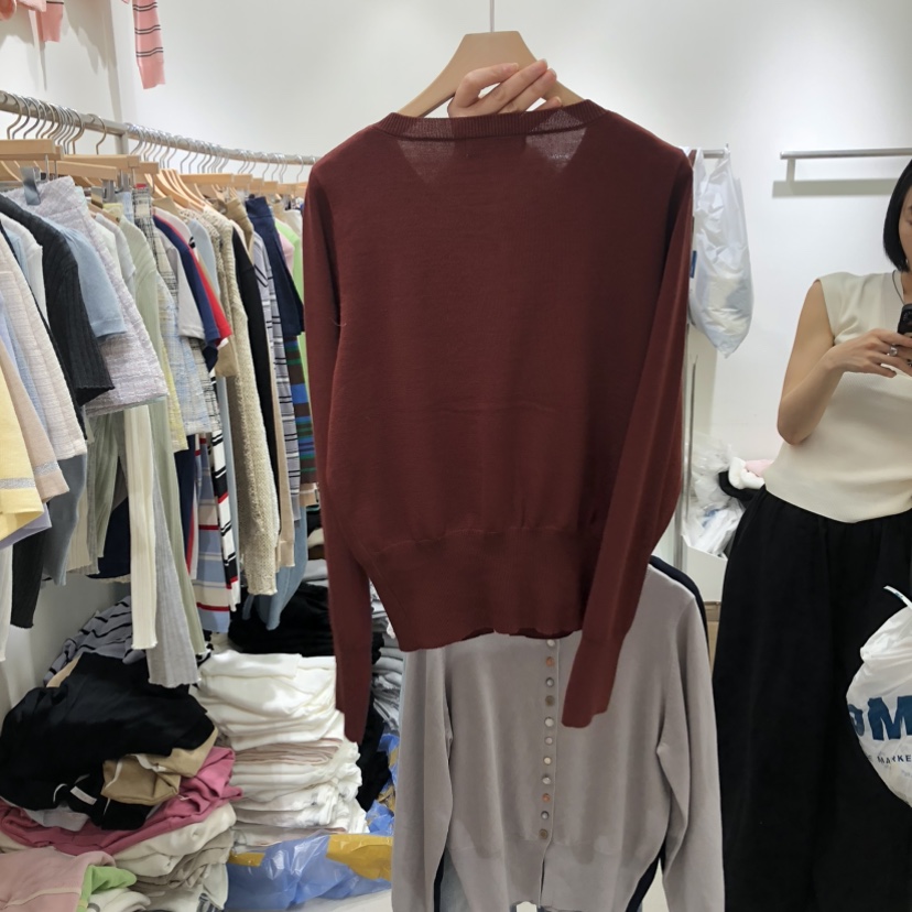 BY BOMI韓國代購女士新品熱賣推薦時尚26春夏針織衫開衫紐扣BY BOMI針織衫