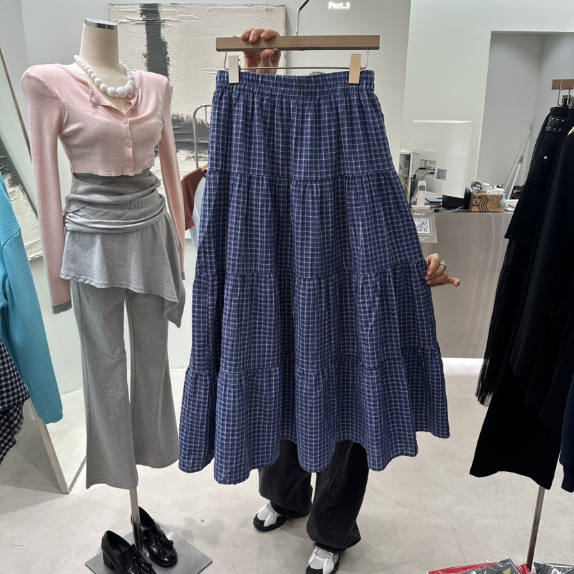 PART3韓國代購女士新品熱賣職業時尚人氣26春夏推薦長裙格子Part.3長裙