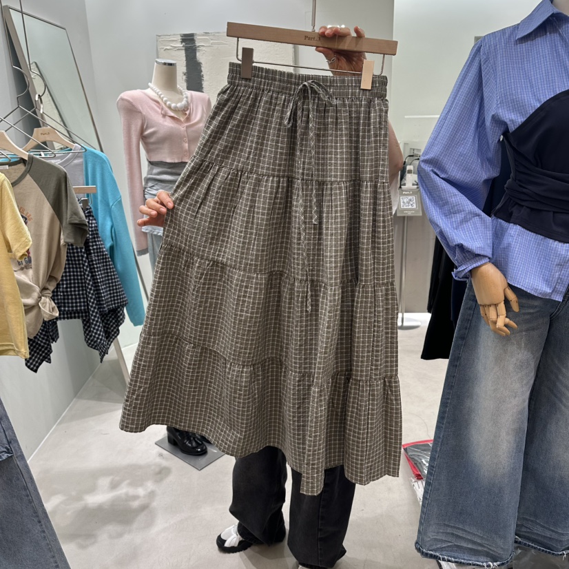 PART3韓國代購女士新品熱賣職業時尚人氣26春夏推薦長裙格子Part.3長裙圖色1