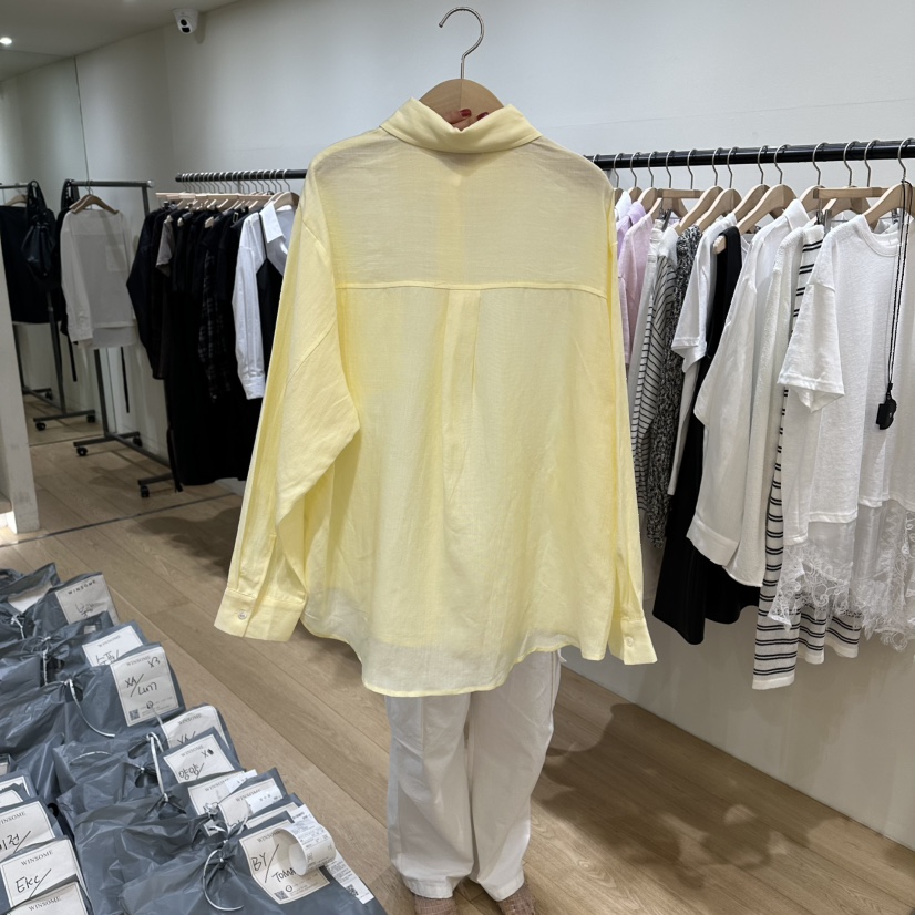 WINSOME韓國直郵女裝新品人氣26春夏職業襯衫蕾絲衫亞麻布WINSOME襯衫/蕾絲衫