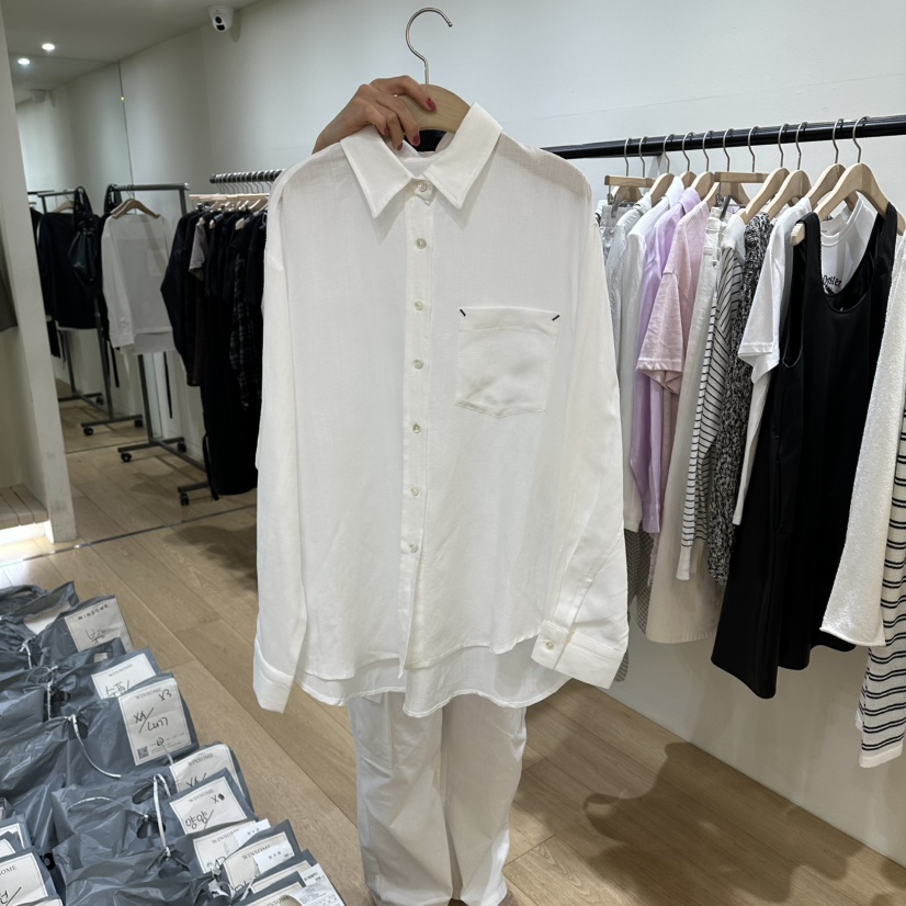WINSOME韓國直郵女裝新品人氣26春夏職業襯衫蕾絲衫亞麻布WINSOME襯衫/蕾絲衫圖色1