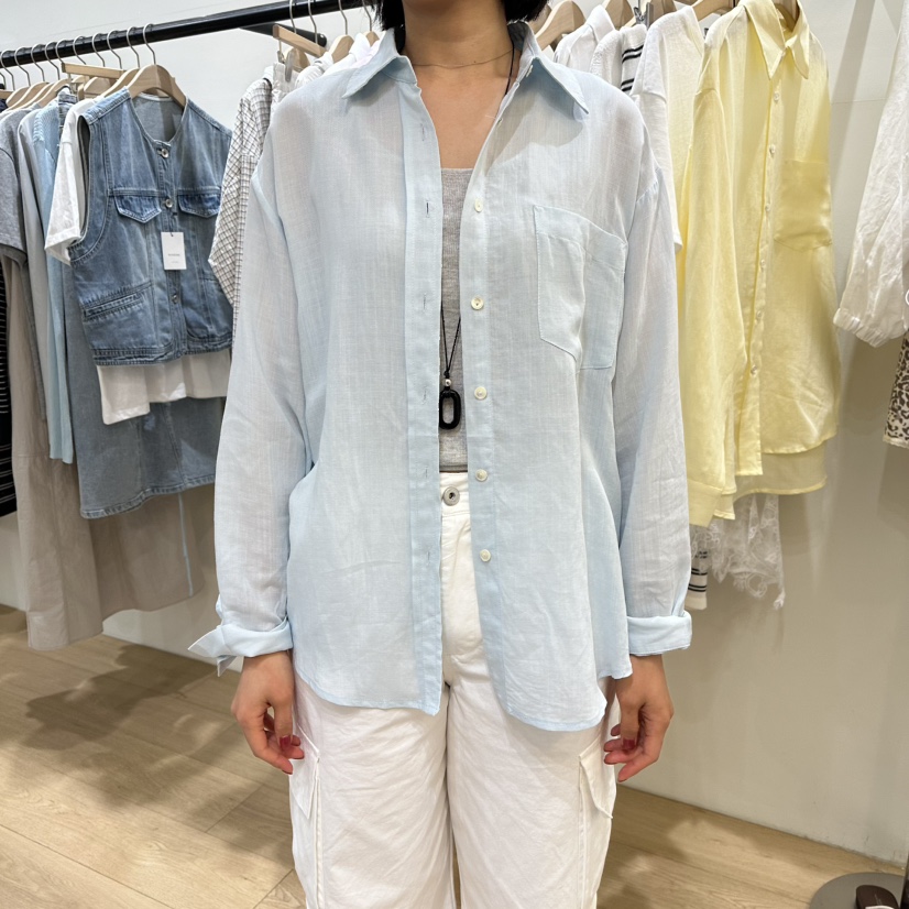 WINSOME韓國直郵女裝新品人氣26春夏職業襯衫蕾絲衫亞麻布WINSOME襯衫/蕾絲衫圖色3