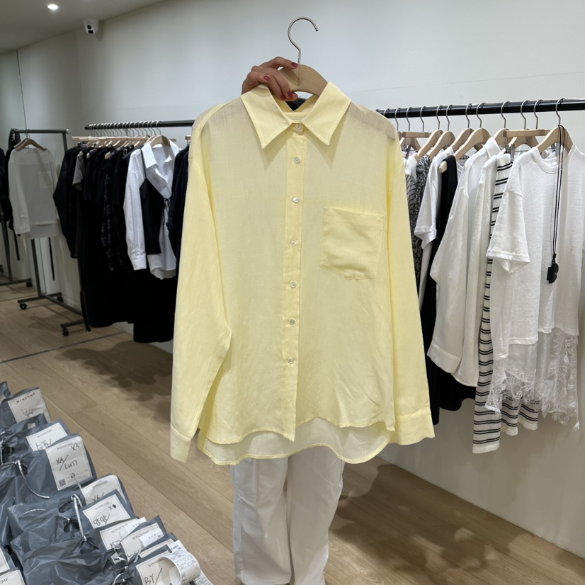 WINSOME韓國直郵女裝新品人氣26春夏職業襯衫蕾絲衫亞麻布WINSOME襯衫/蕾絲衫圖色4