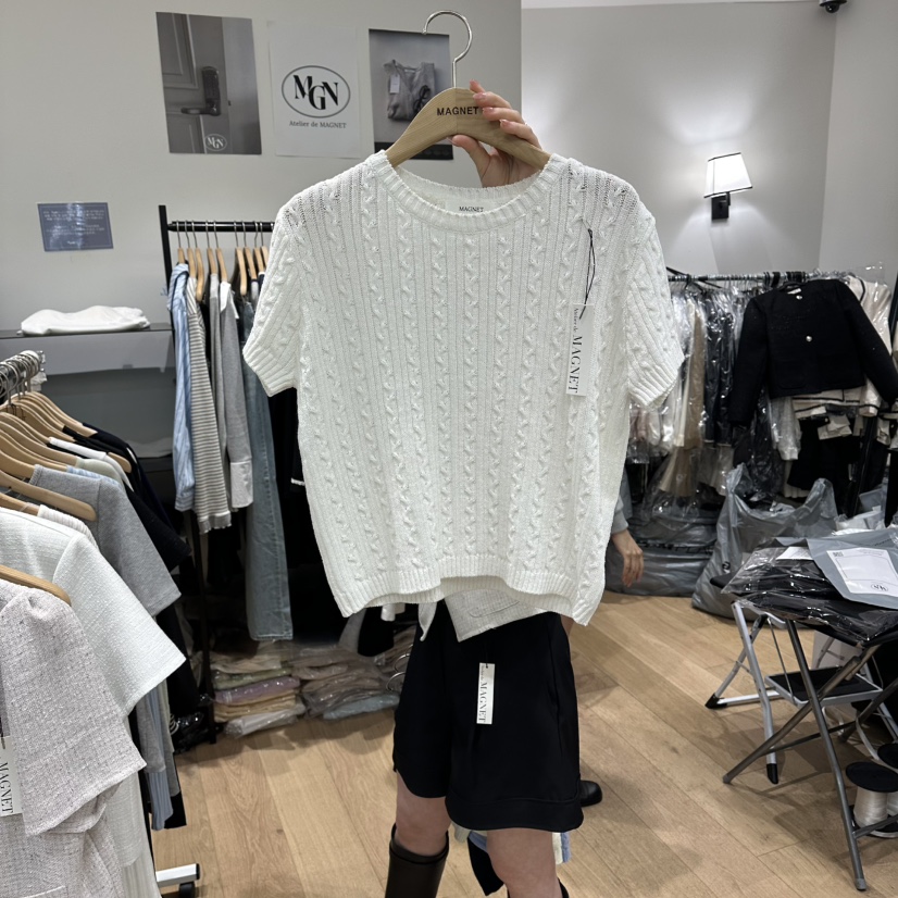 M.G.N韓國代購女裝新款時尚推薦休閑職業熱賣人氣針織衫MAGNET針織衫圖色1