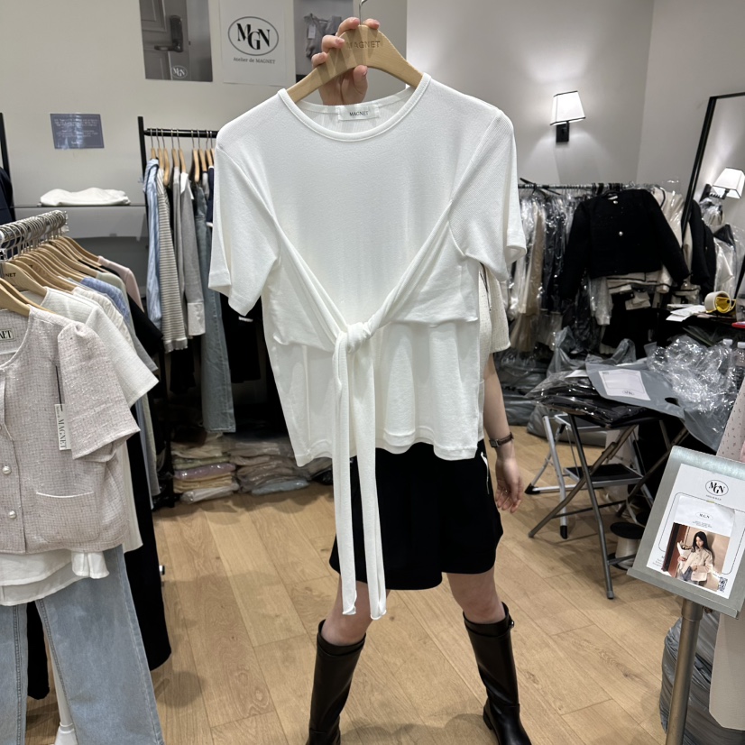 M.G.N韓國代購女士新品26春夏推薦休閑時尚職業熱賣T恤MAGNETT恤圖色3
