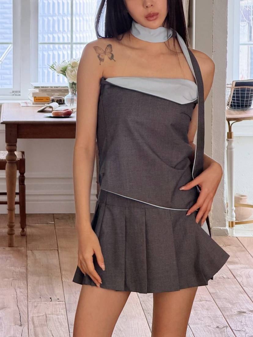 MARKE-P韓國代購女士新款推薦人氣職業26春夏吊帶背心含領帶MARKE-P吊帶/背心