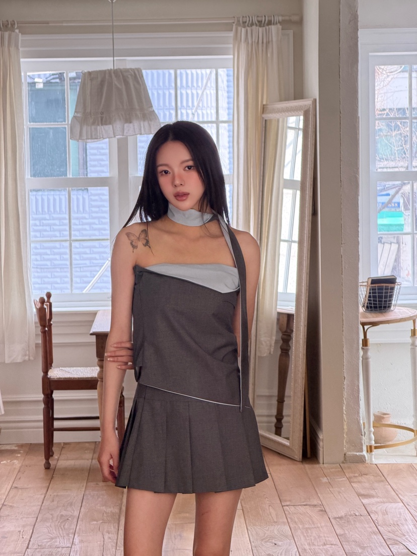 MARKE-P韓國代購女士新款推薦人氣職業26春夏吊帶背心含領帶MARKE-P吊帶/背心