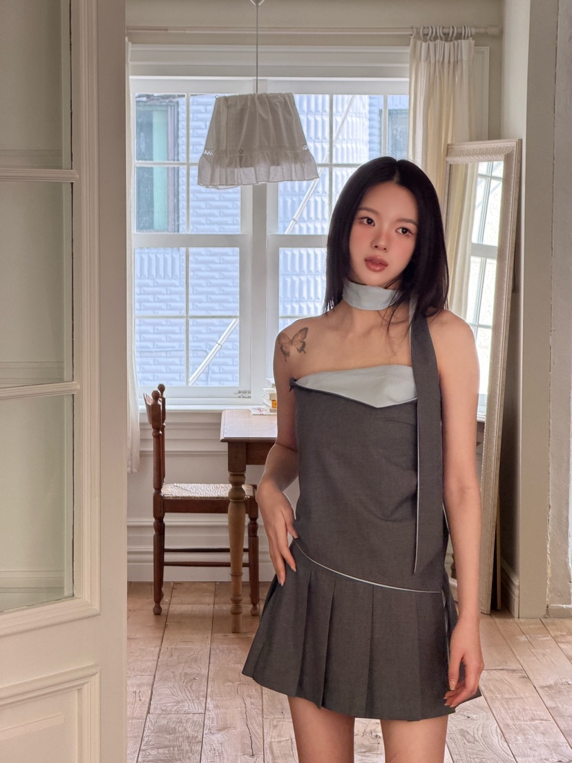 MARKE-P韓國代購女士新款推薦人氣職業26春夏吊帶背心含領帶MARKE-P吊帶/背心