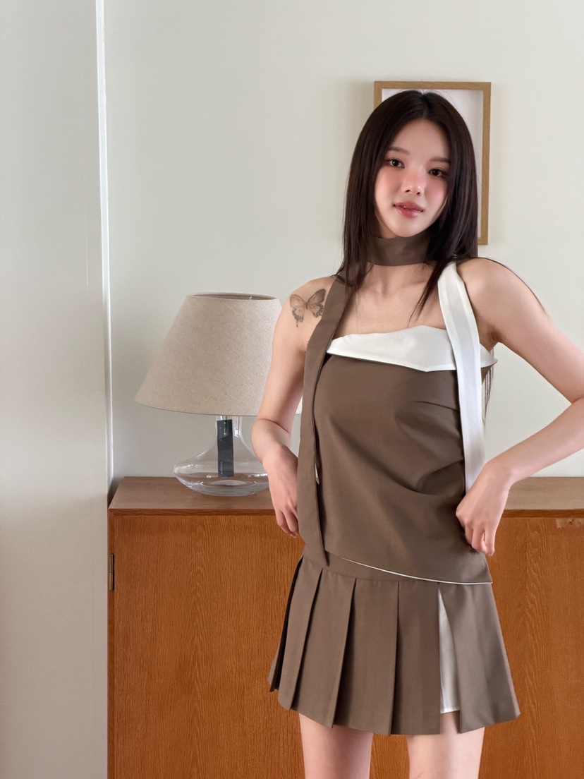 MARKE-P韓國代購女士新款推薦人氣職業26春夏吊帶背心含領帶MARKE-P吊帶/背心