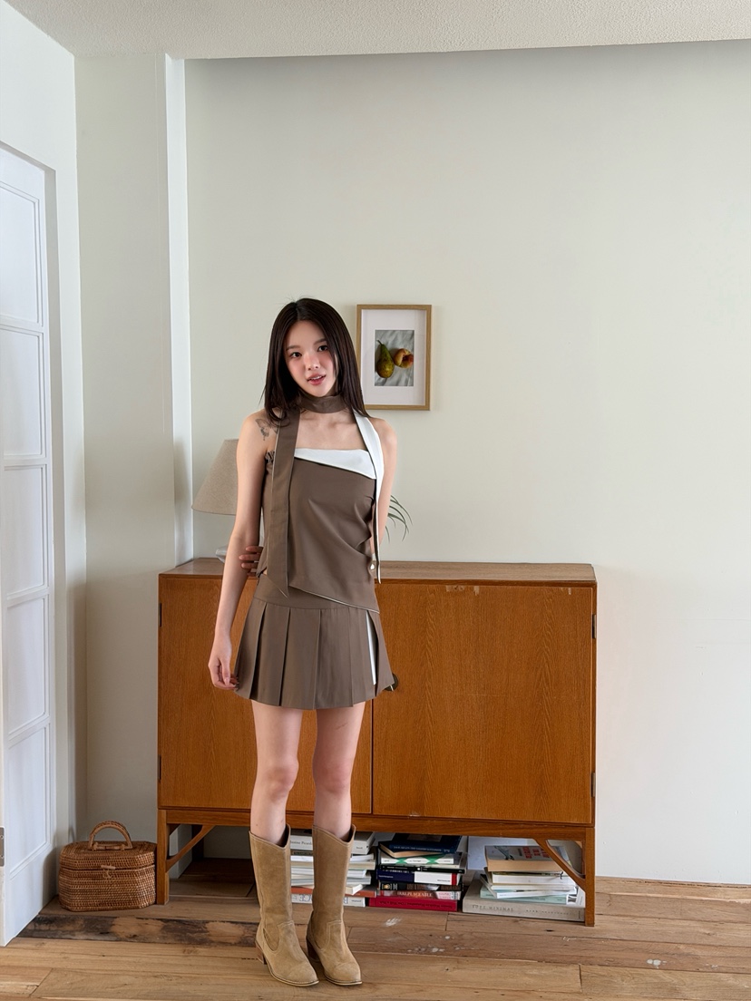 MARKE-P韓國代購女士新款推薦人氣職業26春夏吊帶背心含領帶MARKE-P吊帶/背心