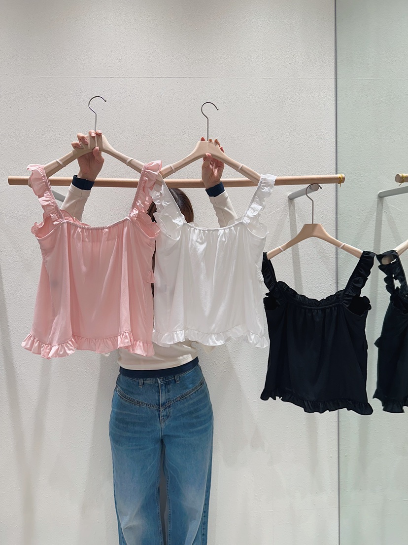 MARKE-P韓國東大門直郵女士新品人氣推薦吊帶背心荷葉邊MARKE-P吊帶/背心