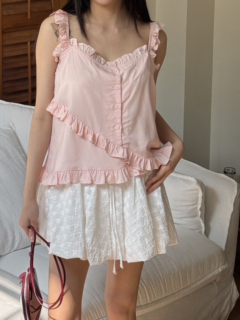 MARKE-P韓國東大門直郵女士新品人氣推薦吊帶背心荷葉邊MARKE-P吊帶/背心