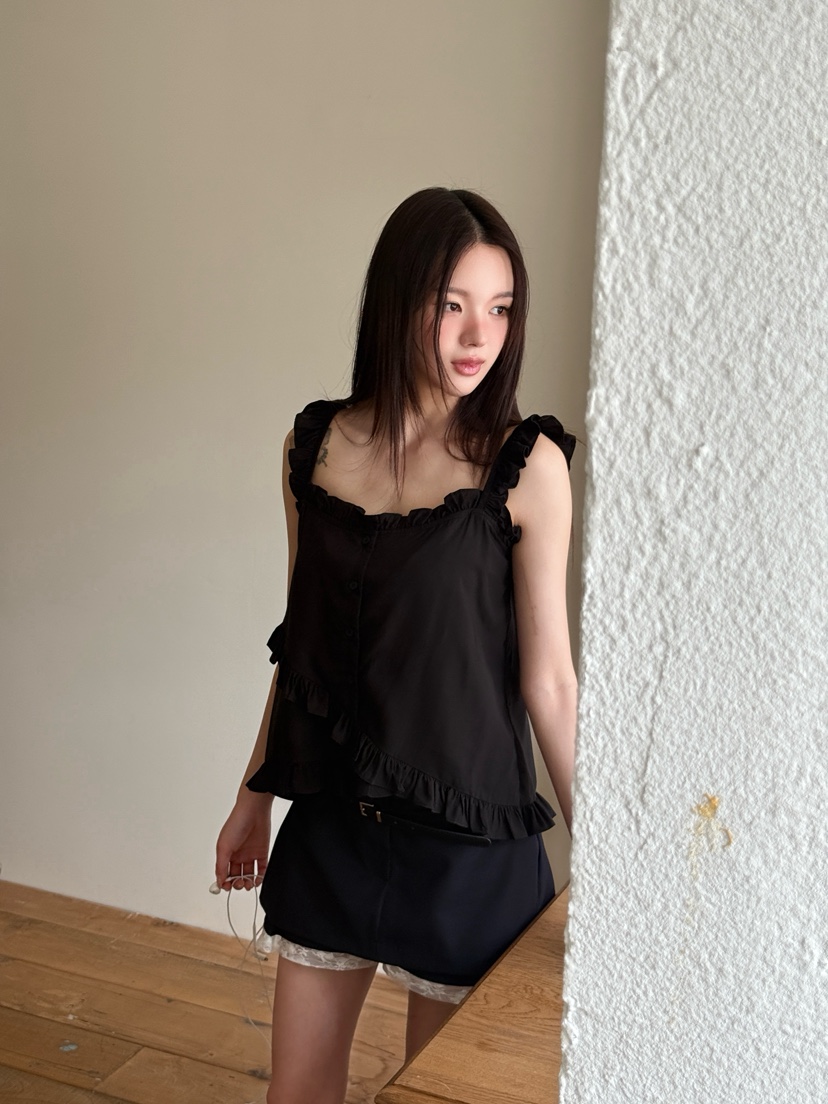 MARKE-P韓國東大門直郵女士新品人氣推薦吊帶背心荷葉邊MARKE-P吊帶/背心