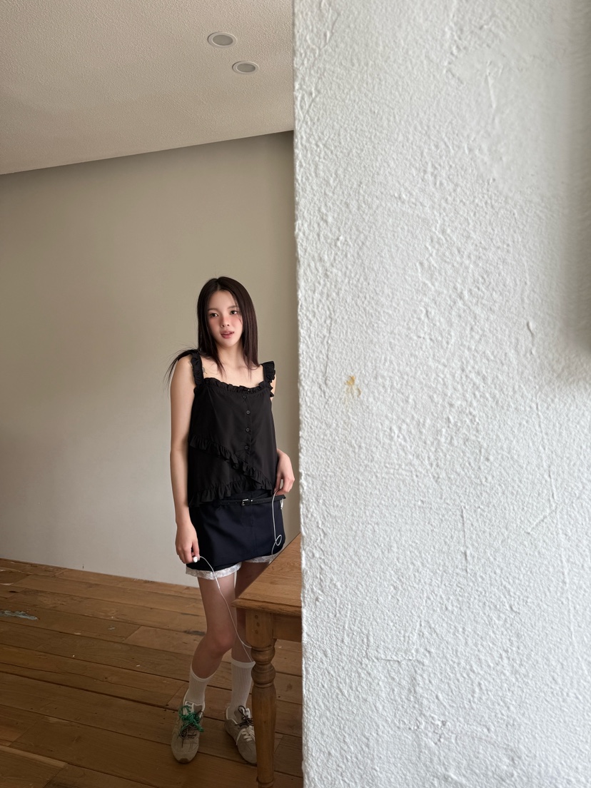 MARKE-P韓國東大門直郵女士新品人氣推薦吊帶背心荷葉邊MARKE-P吊帶/背心