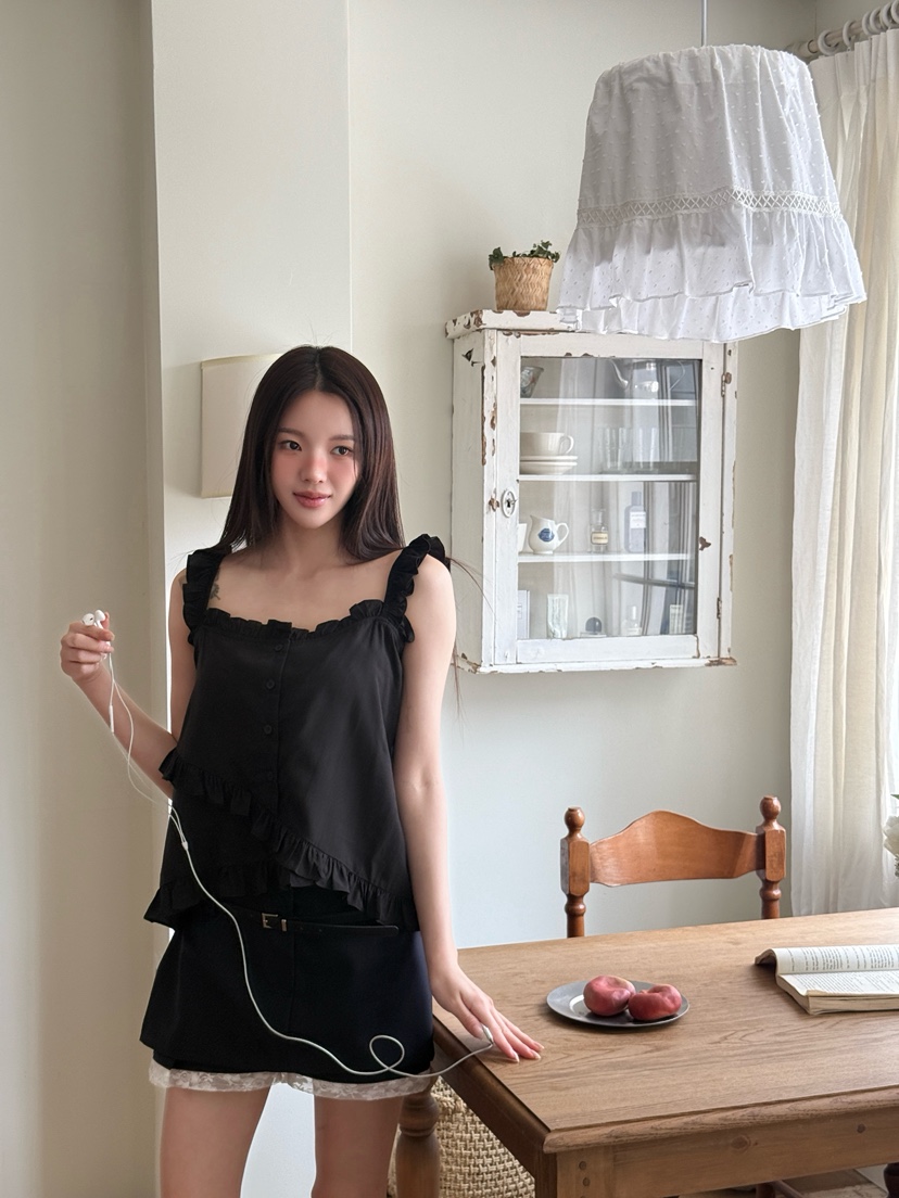 MARKE-P韓國東大門直郵女士新品人氣推薦吊帶背心荷葉邊MARKE-P吊帶/背心