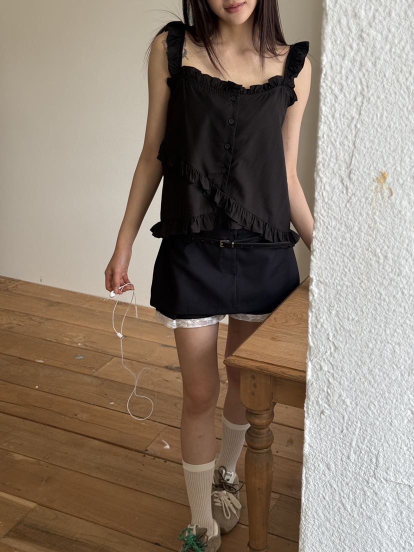 MARKE-P韓國東大門直郵女士新品人氣推薦吊帶背心荷葉邊MARKE-P吊帶/背心圖色2