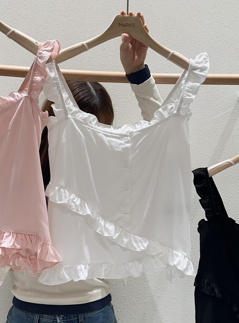 MARKE-P韓國東大門直郵女士新品人氣推薦吊帶背心荷葉邊MARKE-P吊帶/背心圖色3