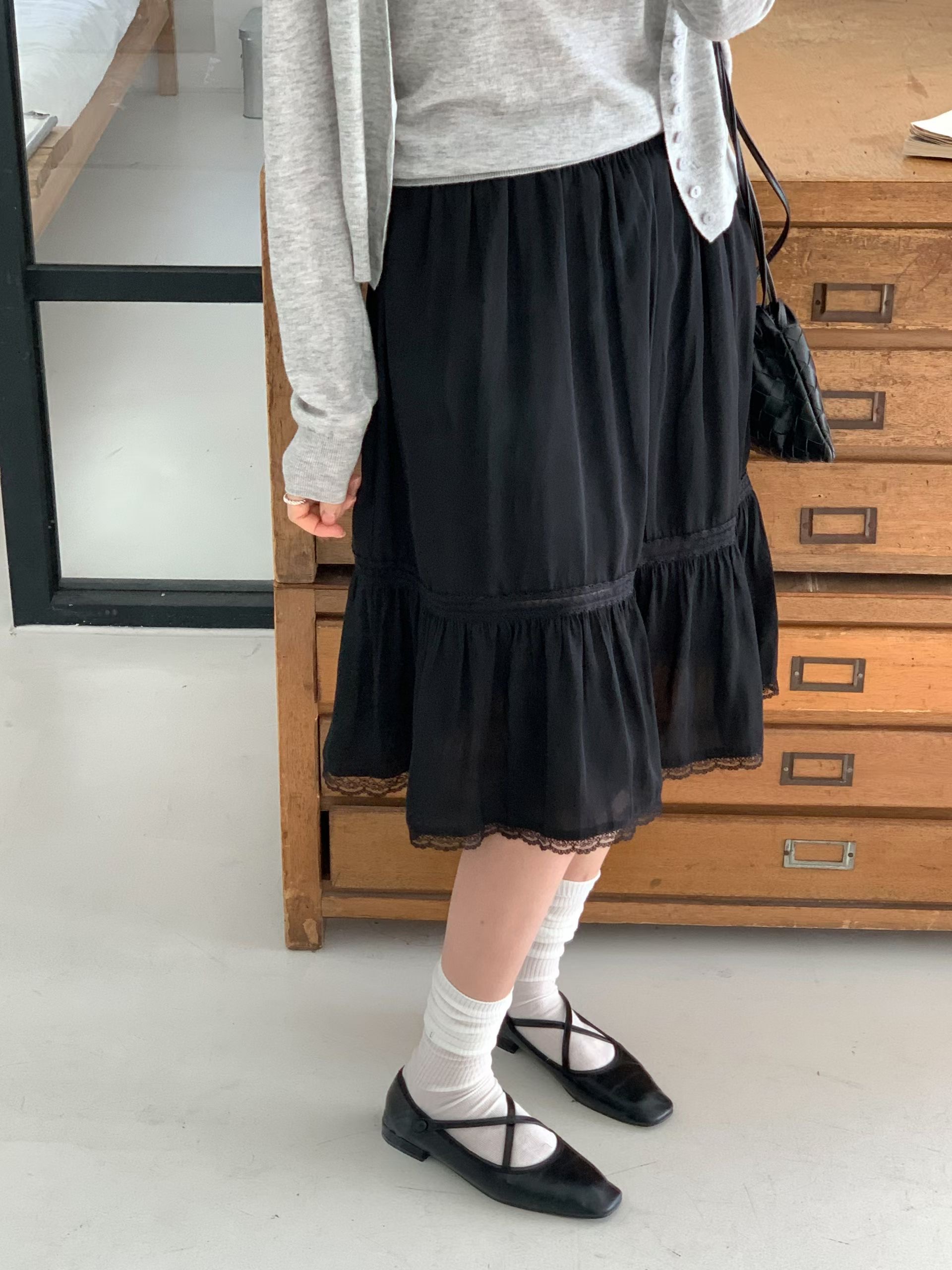 TONEOF/ARRICCHISI韓國東大門代購女士新品休閑半身裙中短裙OHEN半身裙/中短裙圖色3