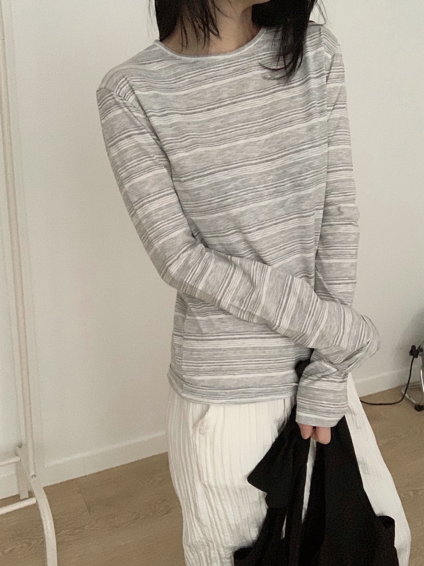 PLANTS ON GRAY韓國東大門直郵女裝新款時尚職業長袖T恤PLANTS ON GRAY長袖T恤圖色1