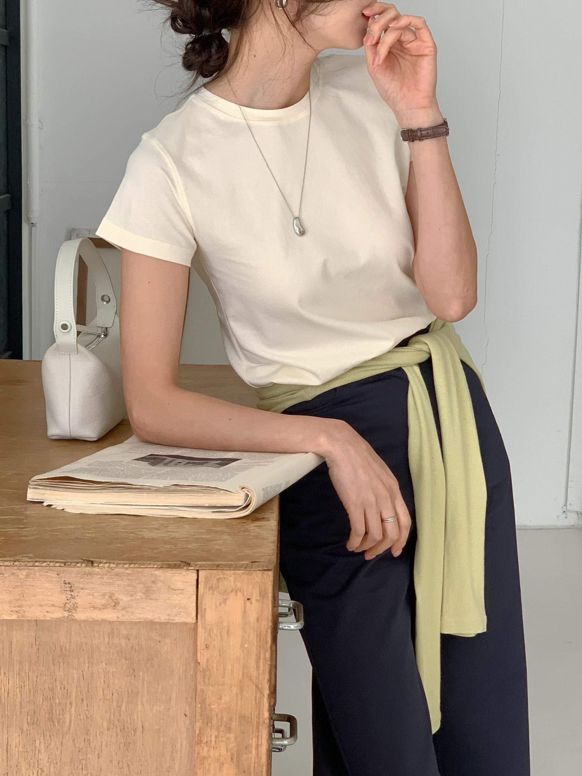 TONEOF/ARRICCHISI韓國直郵女裝新品推薦職業熱賣時尚T恤OHENT恤圖色3