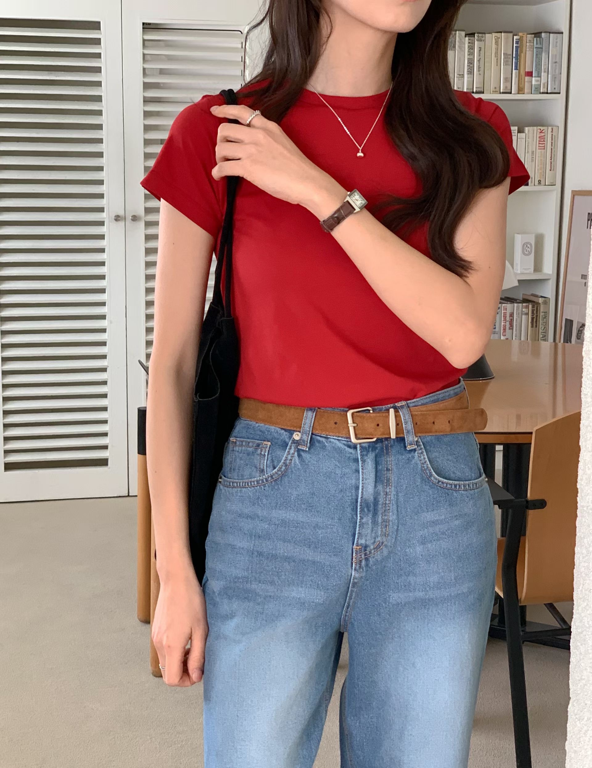 TONEOF/ARRICCHISI韓國直郵女裝新品推薦職業熱賣時尚T恤OHENT恤圖色5