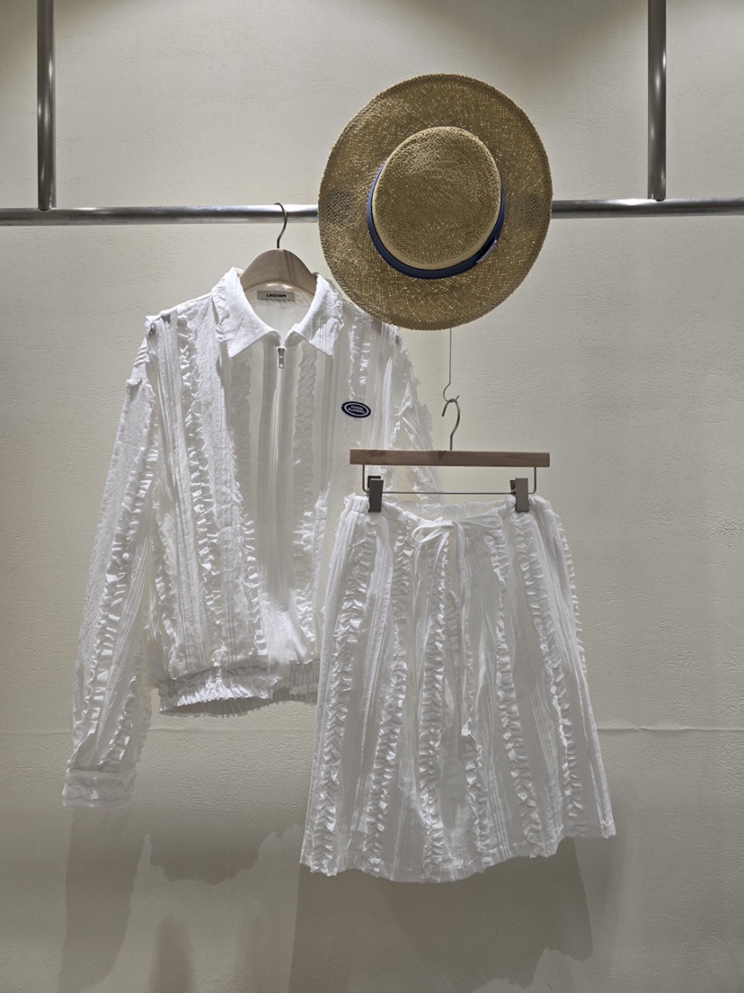 LIKEVAM韓國直郵實拍女士新品職業時尚26春夏推薦夾克荷葉邊LIKEVAM夾克