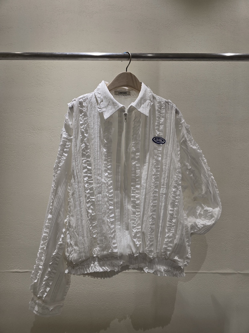 LIKEVAM韓國直郵實拍女士新品職業時尚26春夏推薦夾克荷葉邊LIKEVAM夾克圖色1