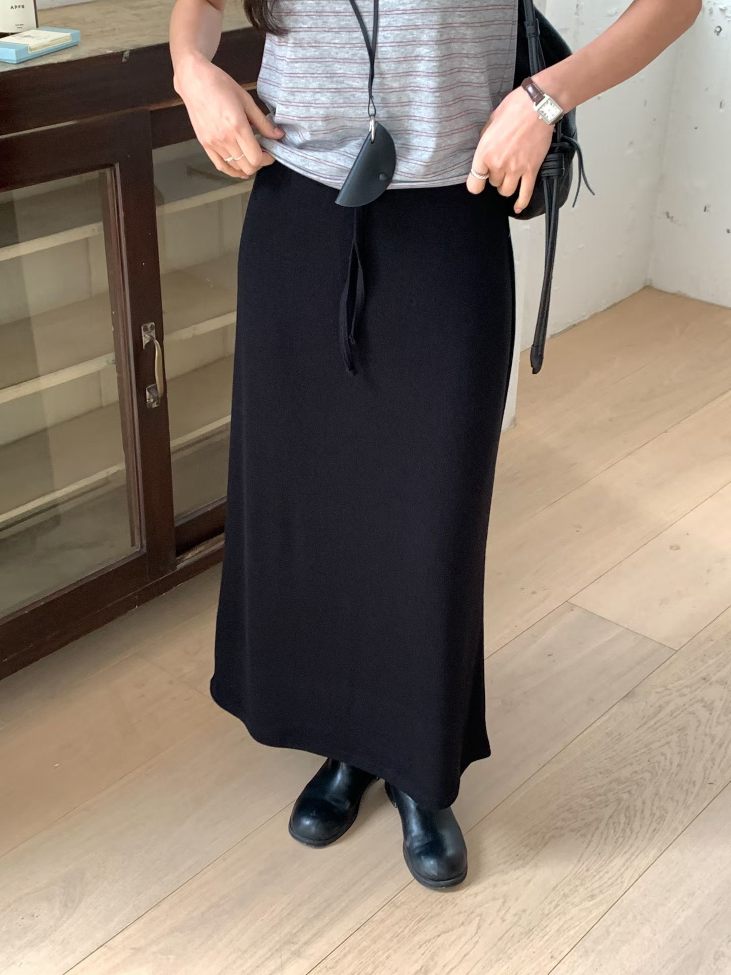 TONEOF/ARRICCHISI韓國代購女士新品時尚26春夏休閑長裙OHEN長裙圖色3