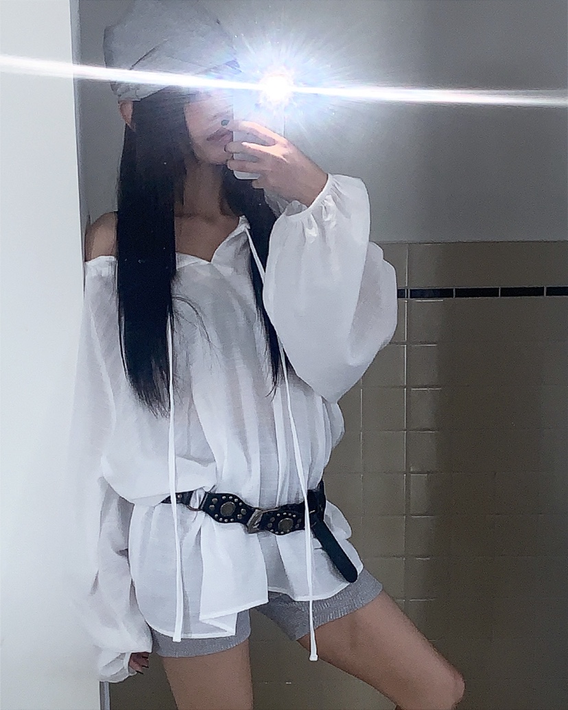 LIVE AID-P韓國代購女裝新品熱賣26春夏休閑襯衫蕾絲衫LIVE AID-P襯衫/蕾絲衫