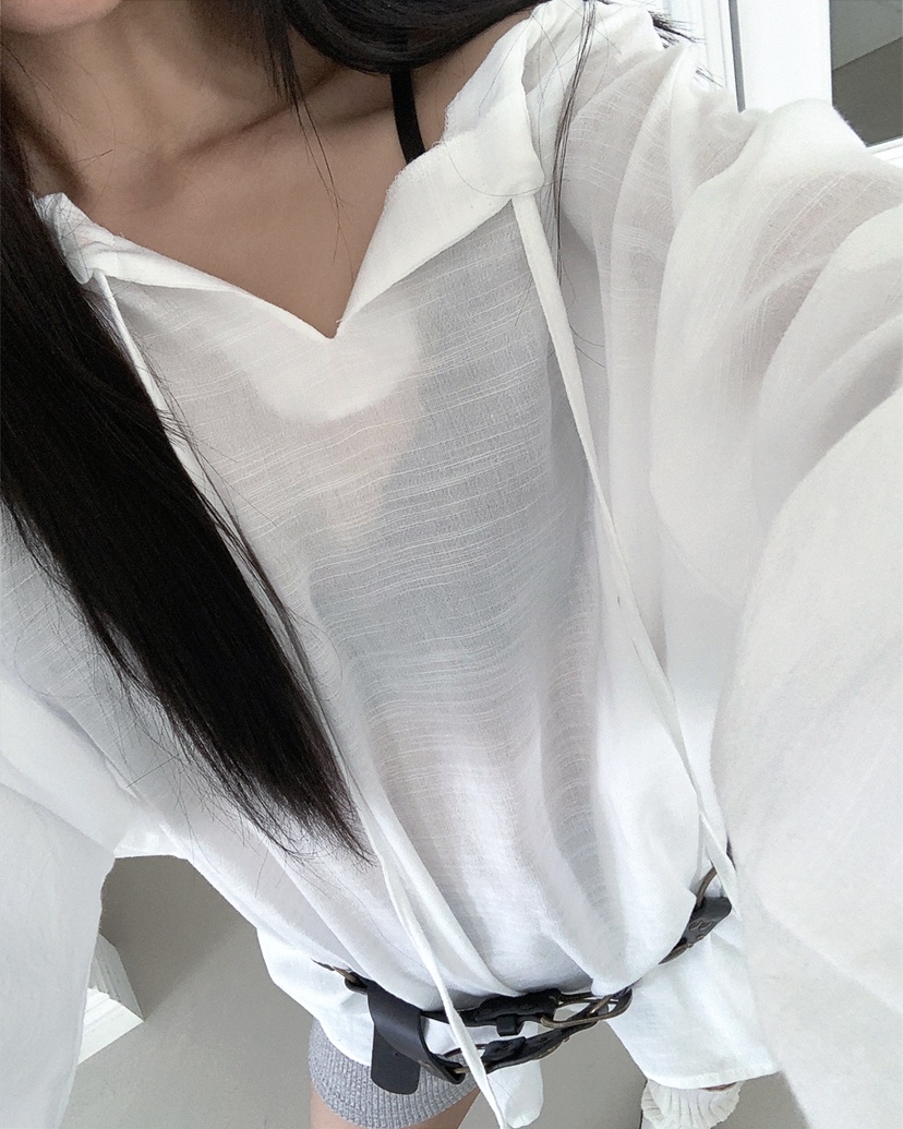 LIVE AID-P韓國代購女裝新品熱賣26春夏休閑襯衫蕾絲衫LIVE AID-P襯衫/蕾絲衫