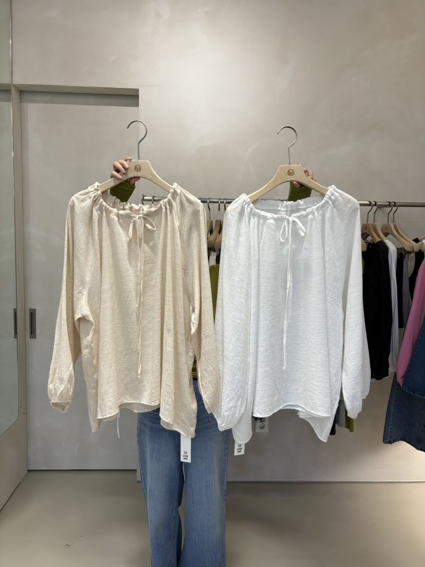 LIVE AID-P韓國代購女裝新品熱賣26春夏休閑襯衫蕾絲衫LIVE AID-P襯衫/蕾絲衫