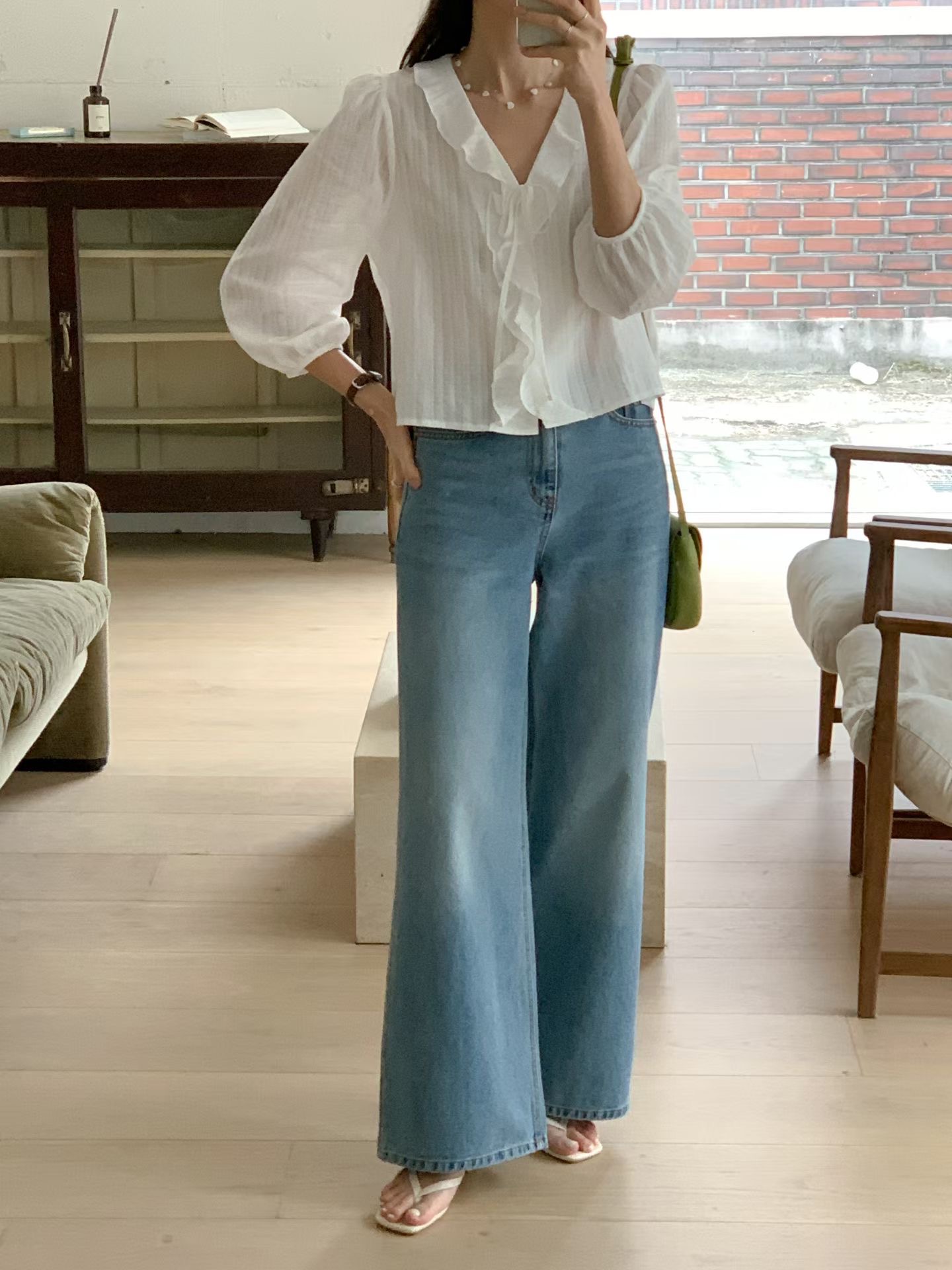 TONEOF/ARRICCHISI韓國東大門代購女士新品人氣襯衫蕾絲衫OHEN襯衫/蕾絲衫