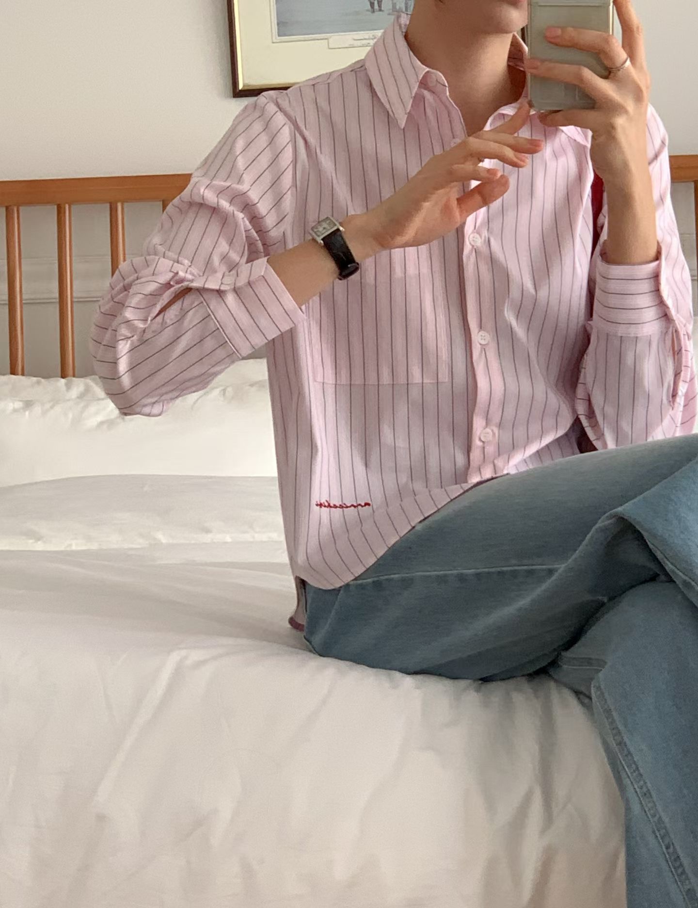 TONEOF/ARRICCHISI韓國東大門代購女士新品推薦襯衫蕾絲衫OHEN襯衫/蕾絲衫圖色1