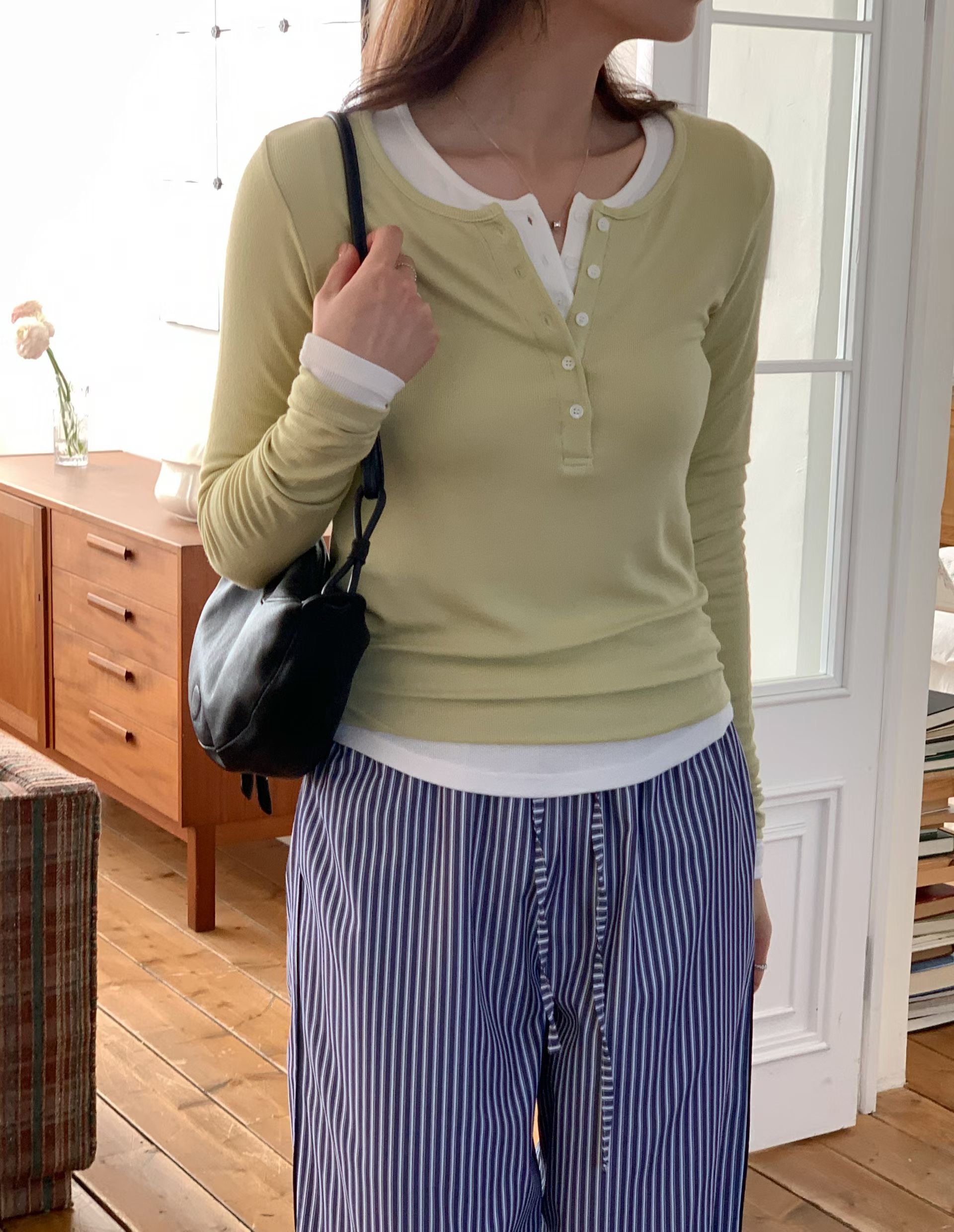 TONEOF/ARRICCHISI韓國直郵女士新品時尚長袖T恤不含內搭OHEN長袖T恤圖色3