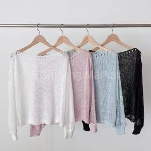 DEAR GRAY韓國東大門直郵女士新品職業熱賣人氣針織衫透視DEAR GRAY針織衫圖色3左三色