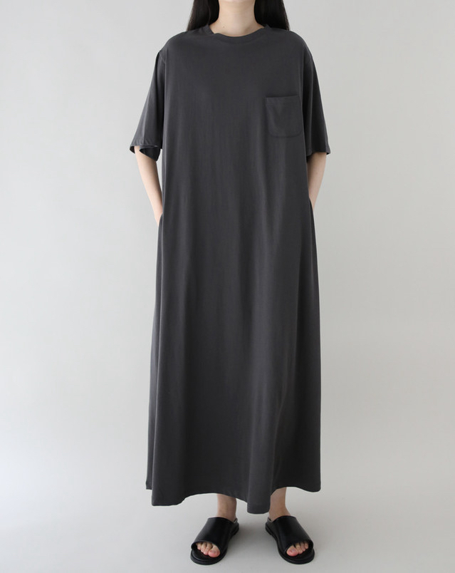 PLANTS ON GRAY韓國東大門直郵女裝新款推薦連衣裙不含內搭口袋棉質PLANTS ON GRAY連衣裙