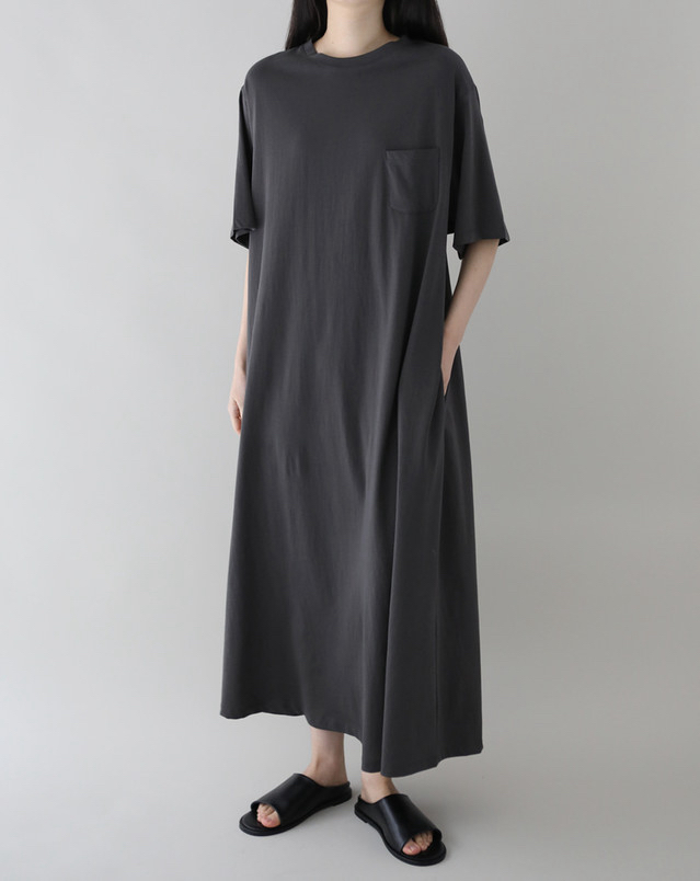 PLANTS ON GRAY韓國東大門直郵女裝新款推薦連衣裙不含內搭口袋棉質PLANTS ON GRAY連衣裙圖色1