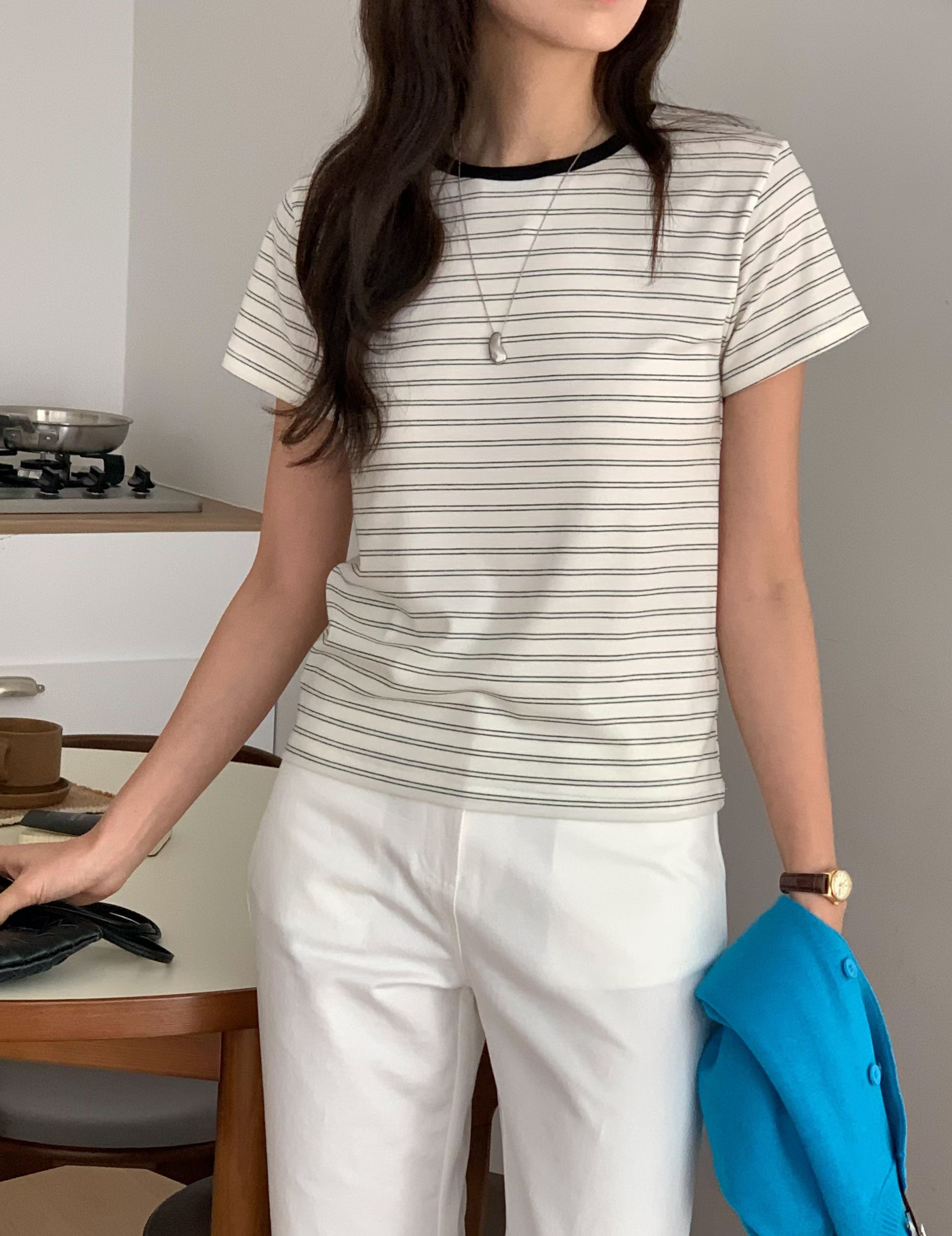 TONEOF/ARRICCHISI韓國東大門直郵女裝新款推薦職業休閑T恤OHENT恤圖色2