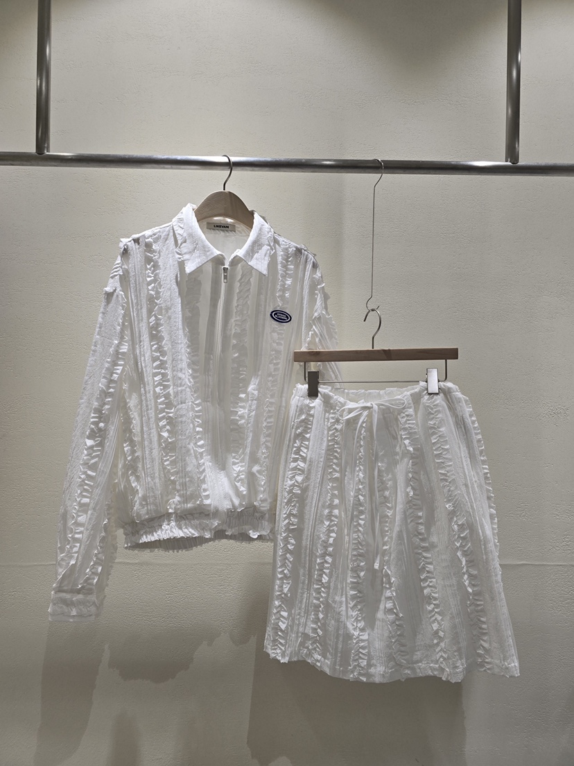 LIKEVAM韓國直郵實拍女士新品26春夏熱賣半身裙中短裙荷葉邊LIKEVAM半身裙/中短裙